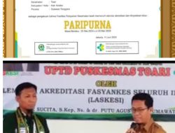 Raih Akreditasi Paripurna, Puskesmas Toari Berseliweran Ucapan Selamat
