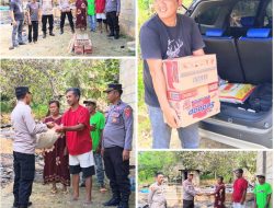 Kapolsek Watubangga Beri Bantuan Kepada Korban Kebakaran