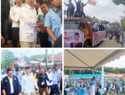 Puluhan Ketua Partai dan Ribuan Simpatisan Dampingi Pasangan BERAMAL Daftar ke KPUD Kolaka