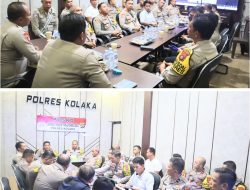 Kesiapan Pengamanan Kampanye Pilkada, PJU Polres Kolaka dan Kapolsek Jajaran Gelar Rapat Inten