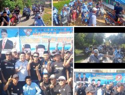 100 Orang Komunitas LASKAR BERAMAL Gerbang Selatan, Jemput dan Kawal Amri-Lulung, Serunya Amri Naik Motor