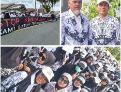 Soal Uang Rp20.000 Dua Guru SMAN di PTDH, PGRI Luwu Utara Demo Aksi Solidaritas