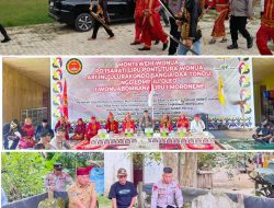 Kunjungan Kapolres Bombana Silaturahmi bersama Tokoh etnis Moronene, di Sambut Tarian Momaani