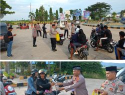 Pererat Silaturahmi, Polres Bombana dan Rekan Pers Bagi Bagikan Takjil Pada Masyarakat